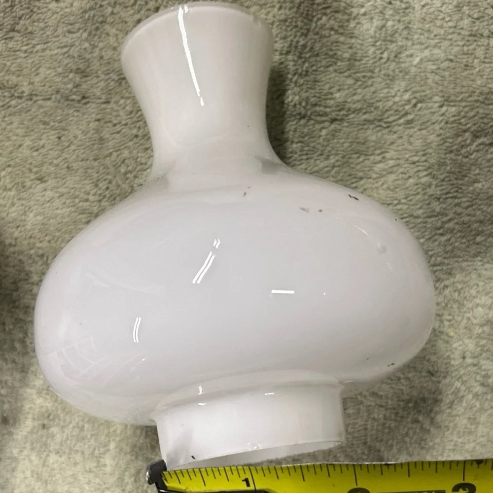 Vintage Brass and Glass Oil Lamp